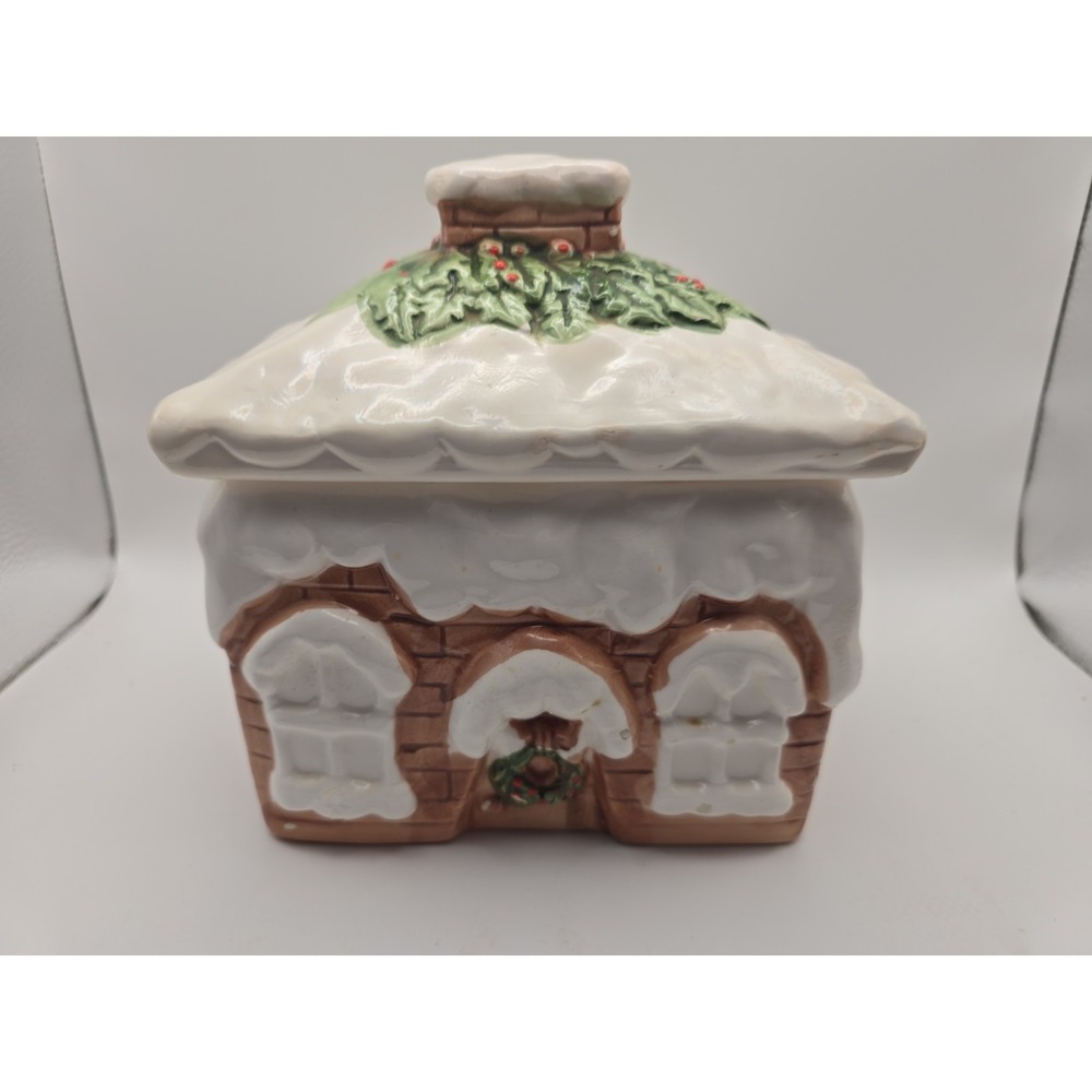 Porcelain "Snowy"  House Cookie Jar